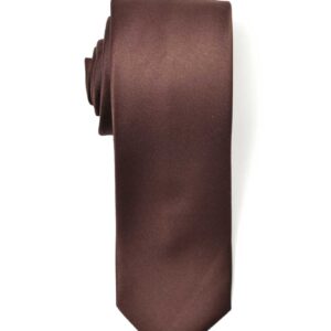 Men's Premium Slim Brown Necktie for Suits