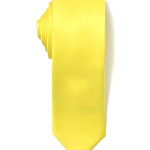 Men's Premium Slim Canary Yellow Necktie for Suits