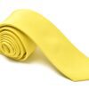 Premium Slim Canary Yellow Necktie for Suits