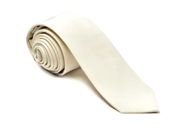 Slim Cream Off White Necktie for Suits & Tuxedos