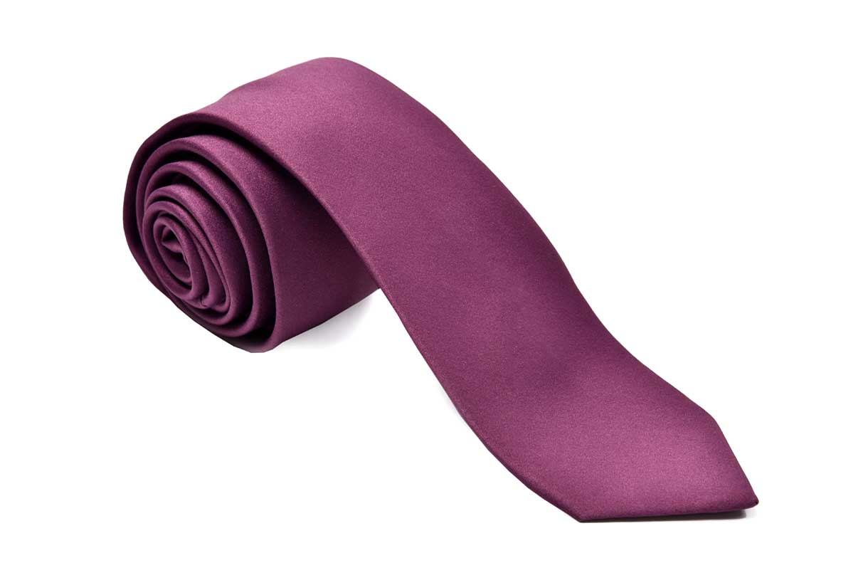 Men's Premium Slim Eggplant Necktie for Suits