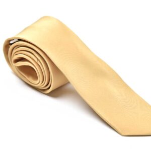 Premium Slim Gold Necktie for Suits & Tuxedos