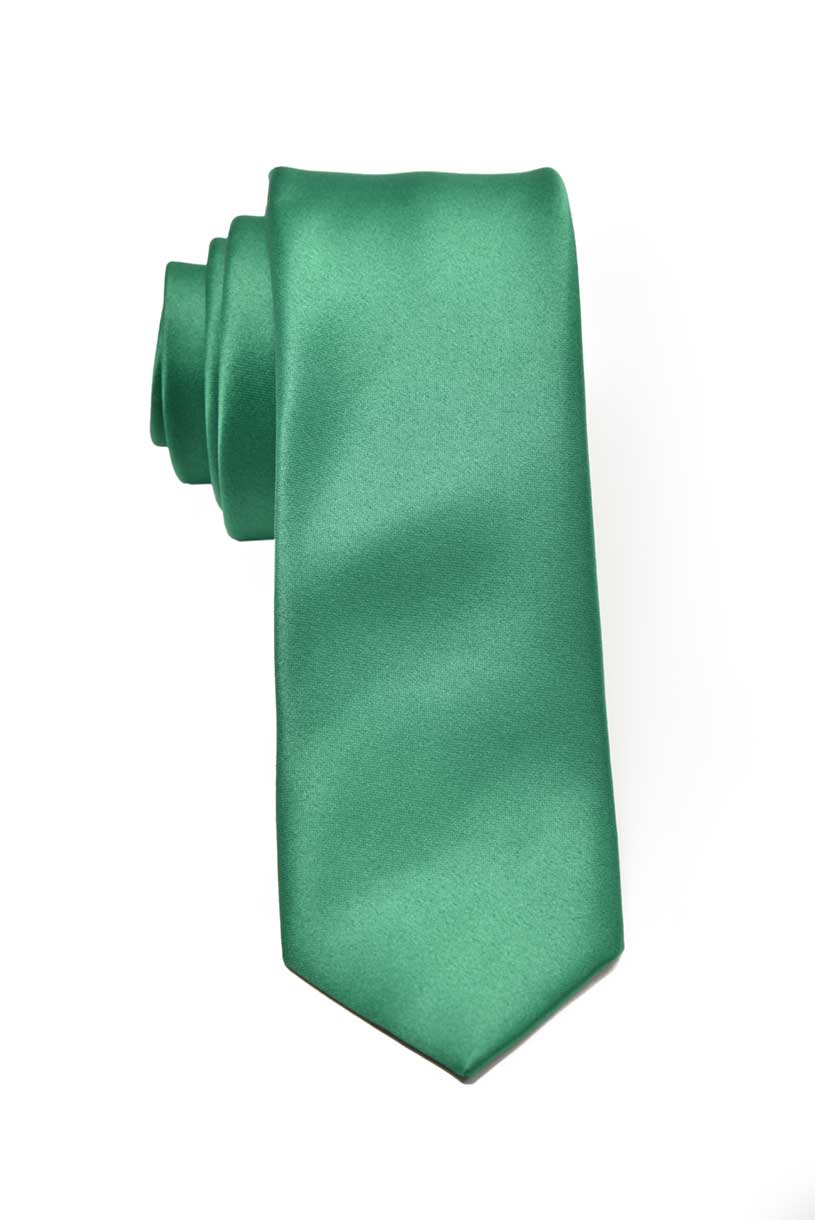 Men's Premium Slim Emerald Green Necktie for Suits