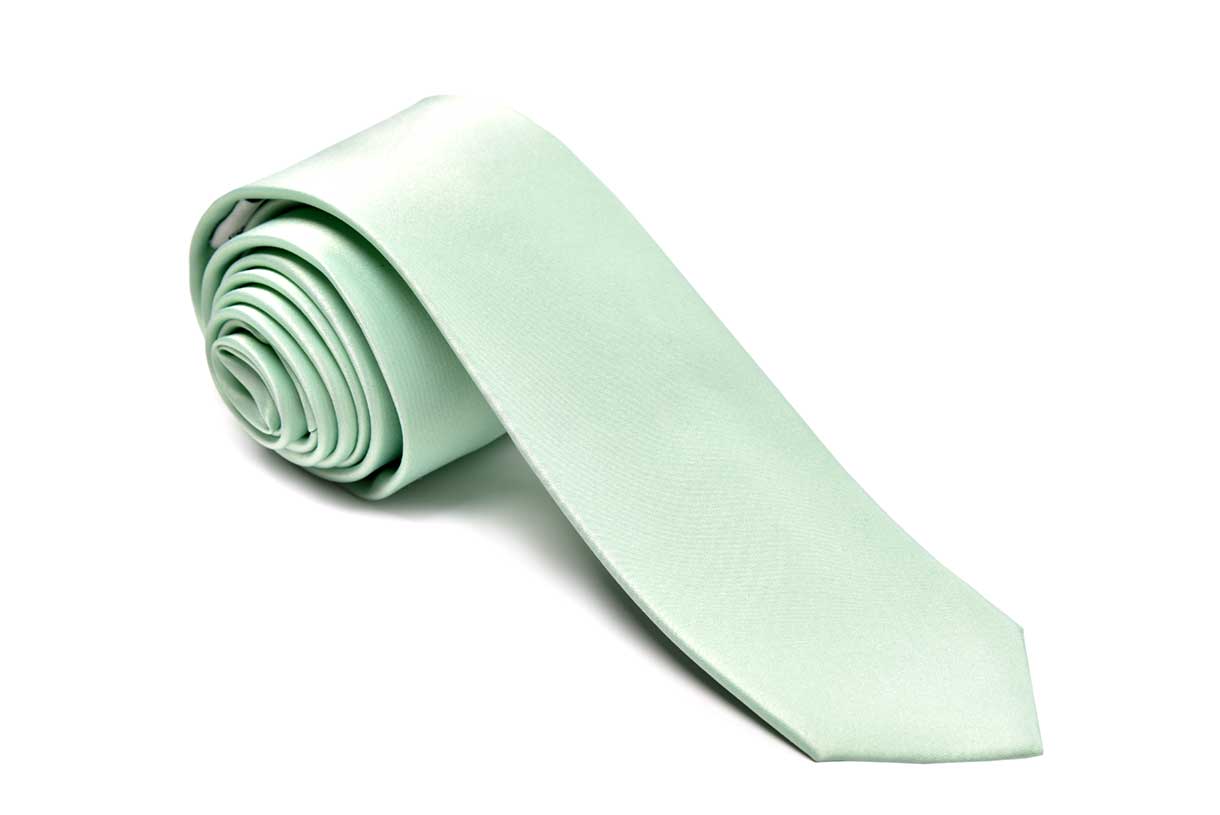 Premium Slim Laurel Green Dusty Sage Necktie for Suits