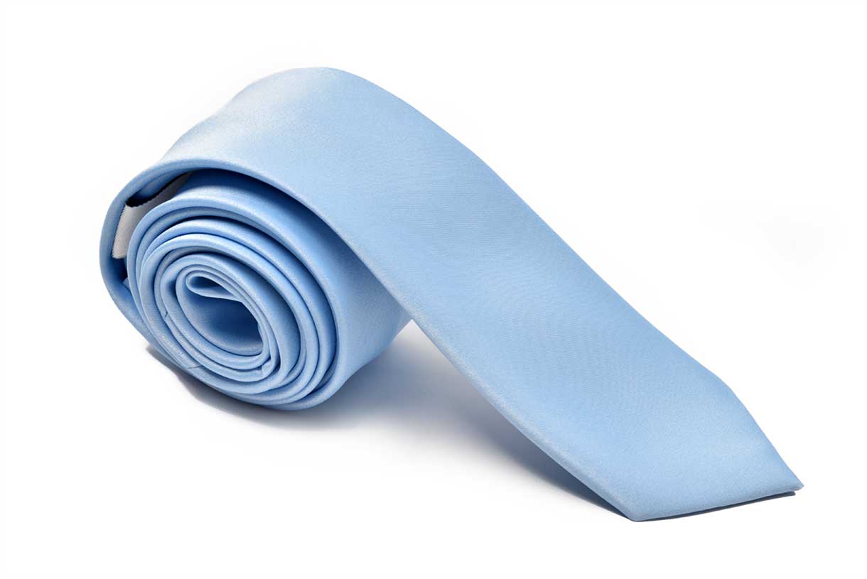 Slim Light Blue Sky Blue Light Blue Necktie for Suits