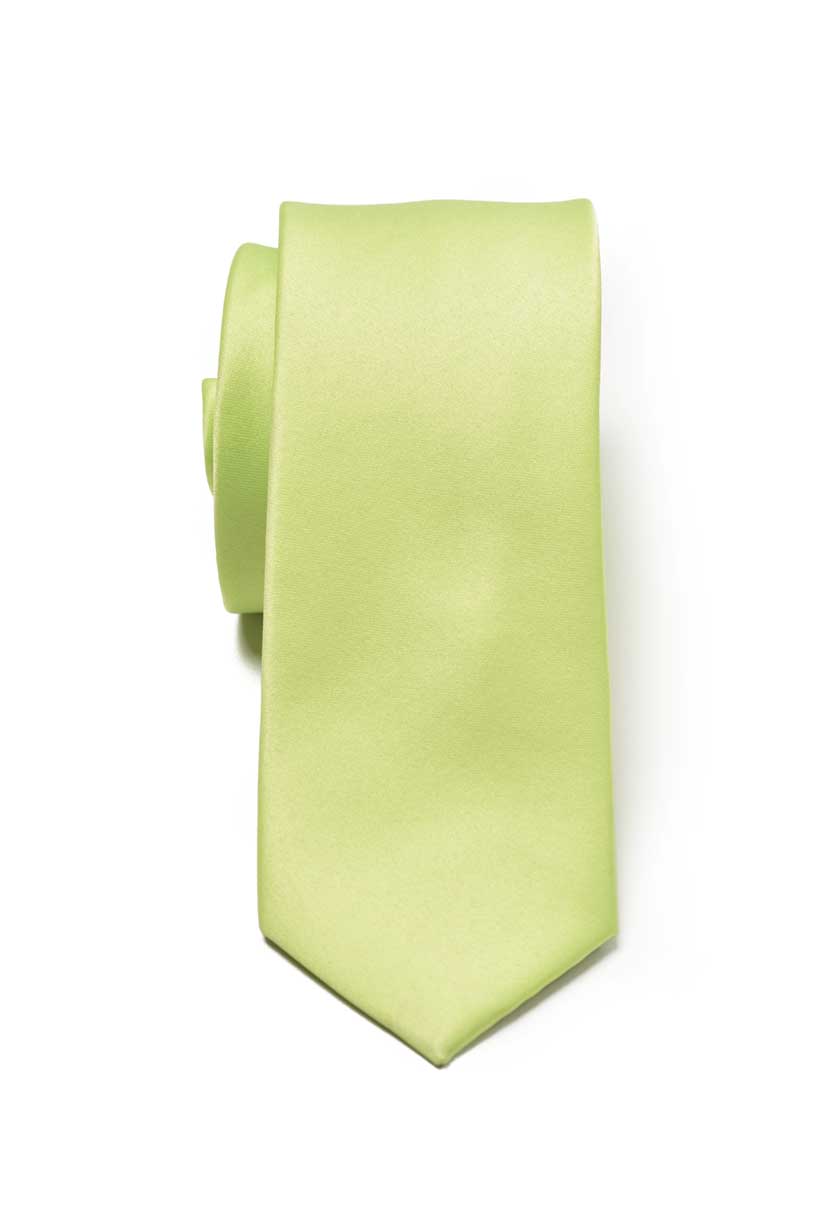 Premium Slim Mint-Lime Necktie for Suits & Tuxedos