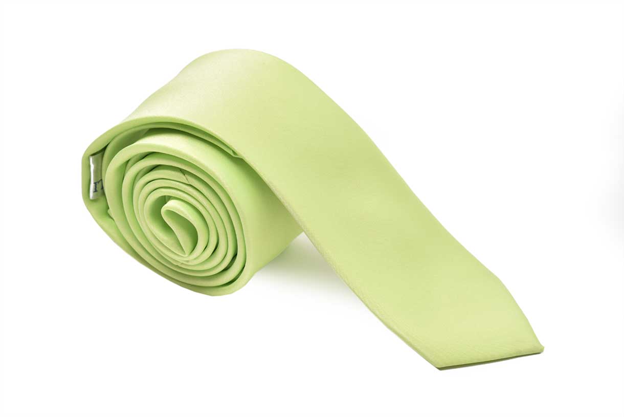 Men's Premium Slim Mint-Lime Necktie for Suits