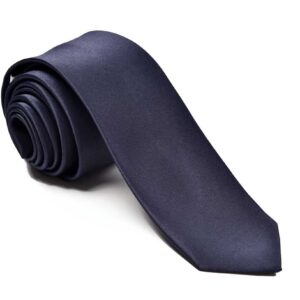 Premium Slim Navy Blue Necktie for Suits & Tuxedos