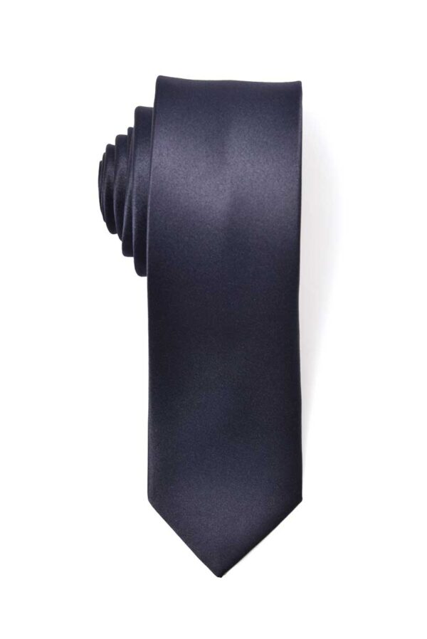 Premium Slim Navy Blue Necktie for Suits