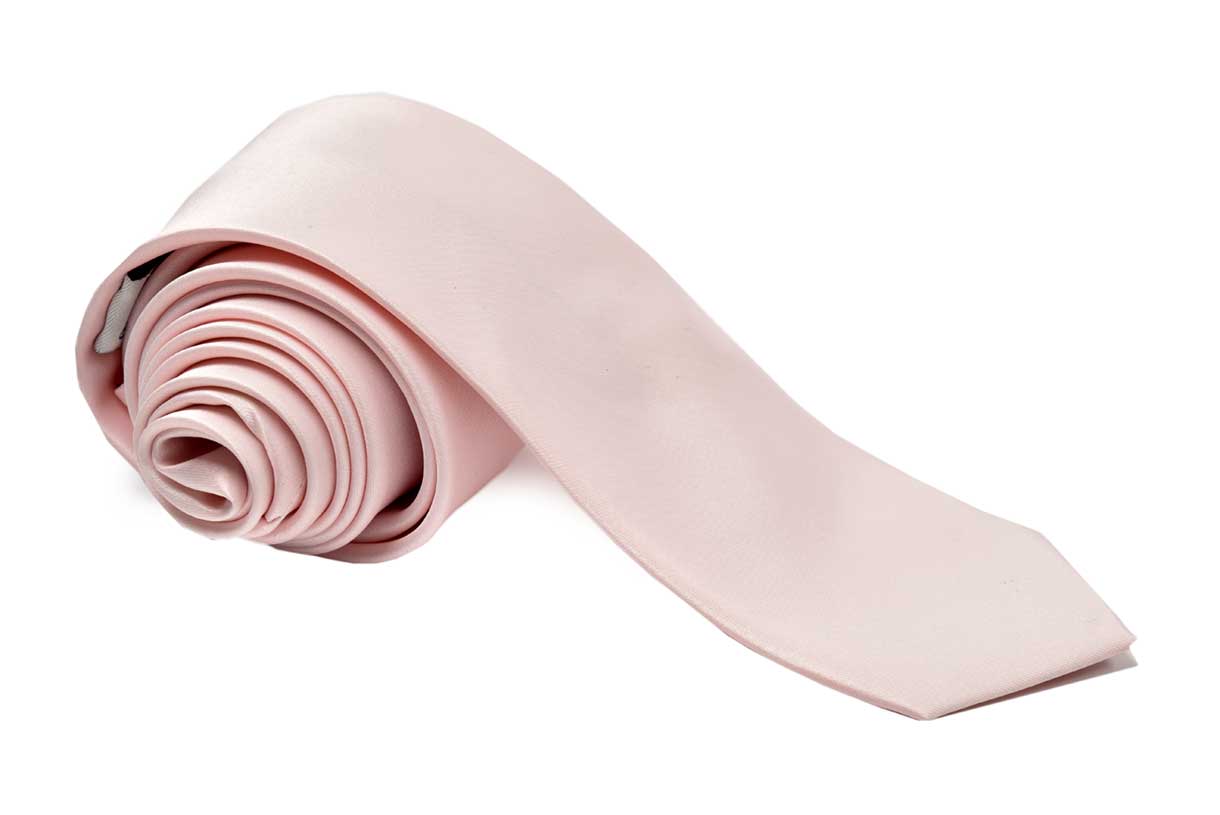Men's Premium Slim Light Pink Necktie for Suits