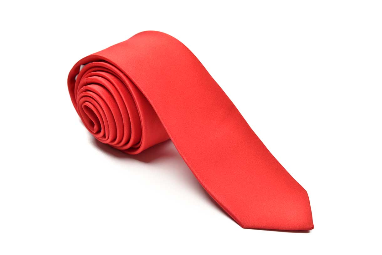 Premium Slim Red Necktie for Suits & Tuxedos