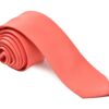 Premium Slim Coral Salmon Necktie for Suits Premium Slim Coral Salmon Necktie for Suits