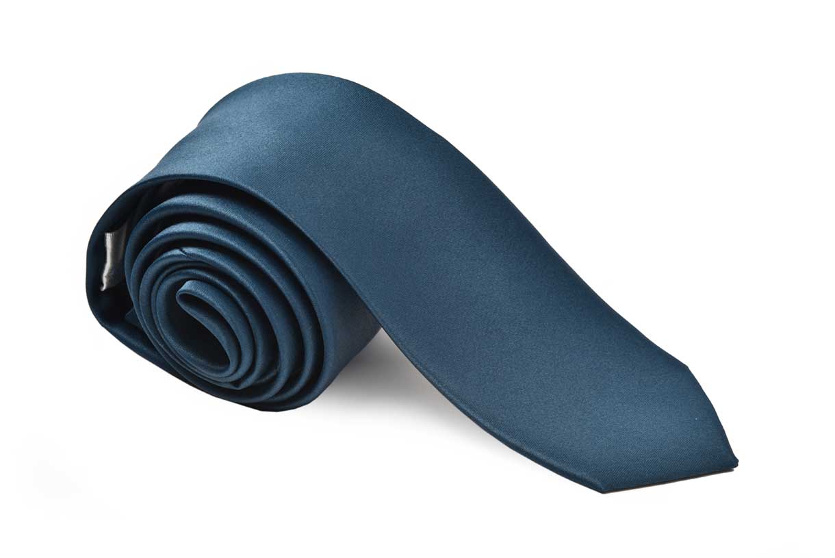 Men's Premium Slim Sapphire Blue Necktie for Suits