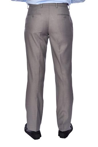 Men's Premium Slim Fit Gray Flat Front Dress Pants