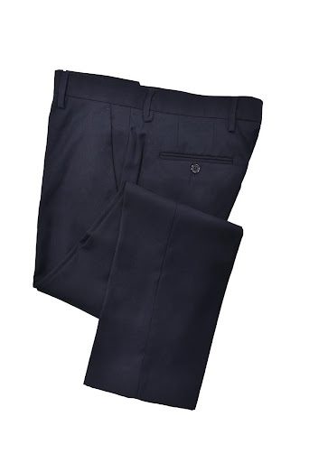Men's Premium Slim Fit Flat Front Dress Pants Navy Blue pants
