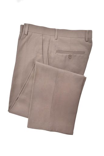 Men's Premium Slim Fit Flat Front Dress Pants Tan Khaki pants