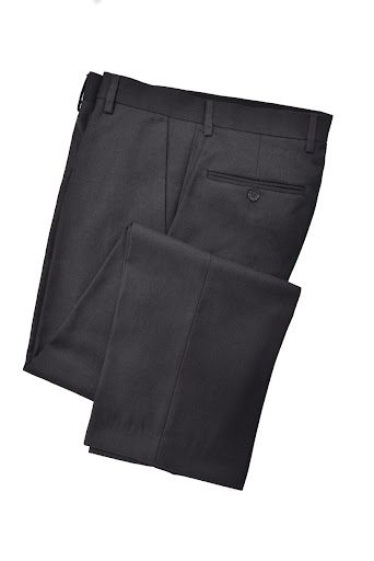Premium Slim Fit Charcoal Gray Flat Front Dress Pants