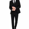 Men's black pinstripe three-piece Gomez Addams-inspired costume suit